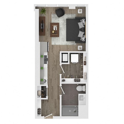 studio apartment floor plan