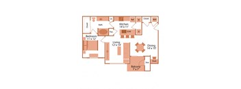 canon club at perry crossing apartments floor plan a1