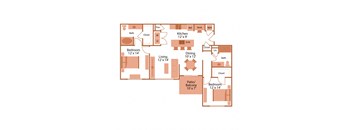 canon club at perry crossing apartments floor plan c1