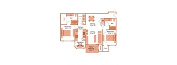 canon club at perry crossing apartments floor plan c2