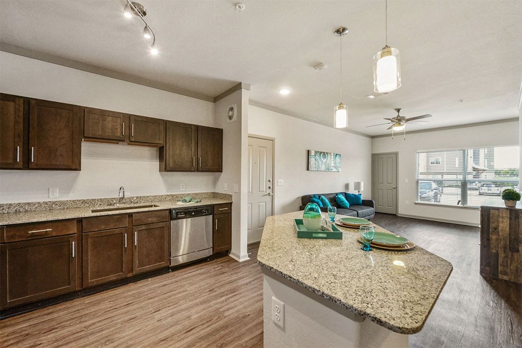 Champions Gate Apartments in San Antonio Kitchen Island
