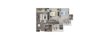 detroit city apartments 2 bed 2 bath floor plan c