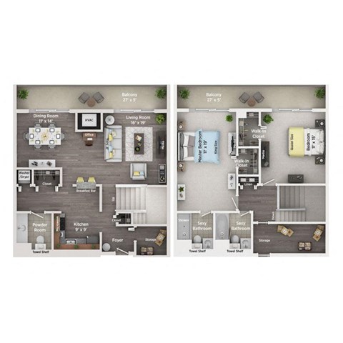 detroit city apartments 2 bed 2 bath floor plan c4