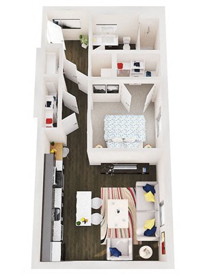 Floorplan Photos Gallery The Donegan Saint Paul Apartments A1 Floor Plan