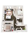 The Donegan Saint Paul Apartments B1 Floor Plan
