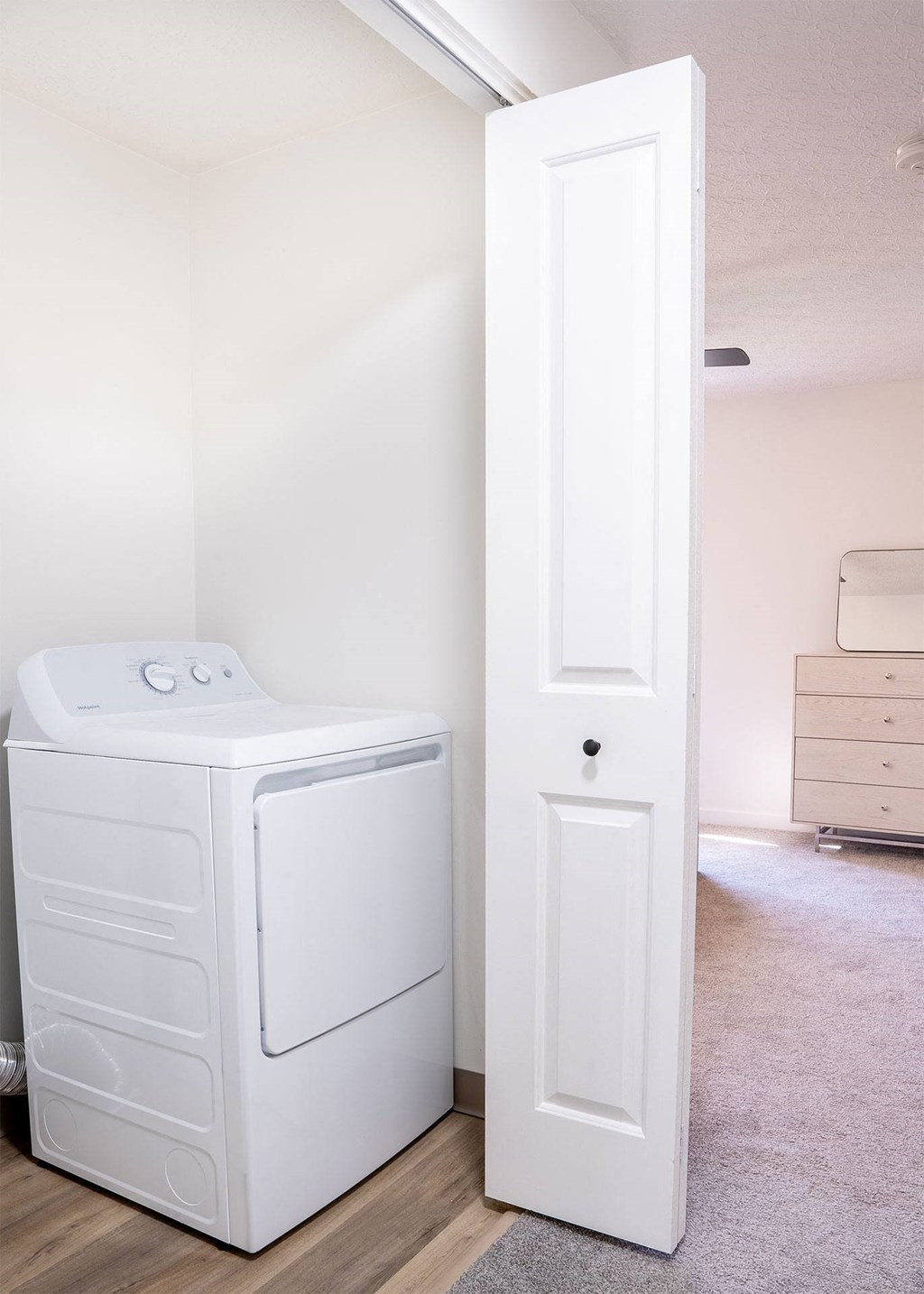 in-unit washer and dryer in apartment closet