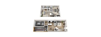 floor plan of a 2 bedroom rental home