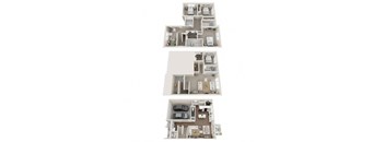 floor plan of a 4 bed 3.5 bath rental home