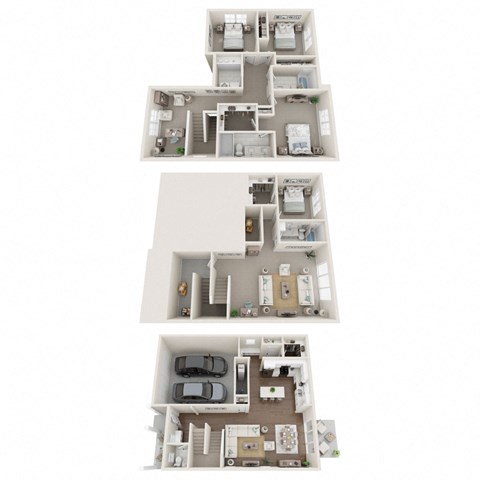 floor plan of a 4 bed 3.5 bath rental home