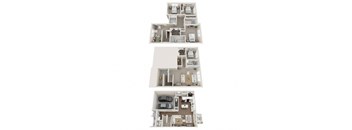 floor plan of a 4 bed 3.5 bath rental home