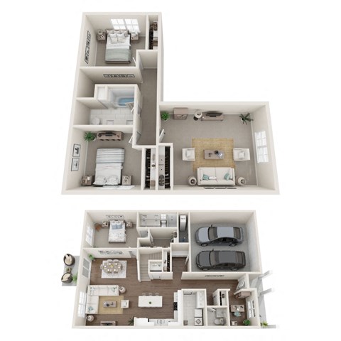 floor plan of a 4 bed 2.5 bath rental home