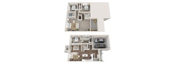floor plan of a 3 bed 2.5 bath rental home