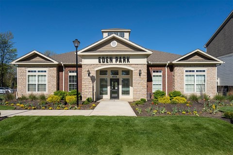 A building with the name Eden Park on it.