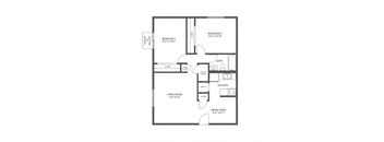 bedroom floor plan | luxury apartments in towson md | the mille brookhaven apartment