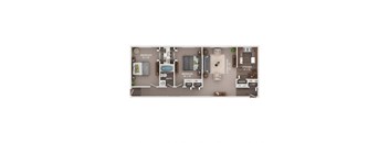 a 2 bedroom floor plan  1190 square feet
