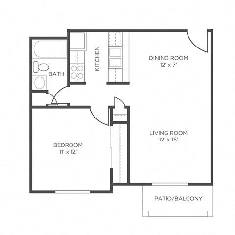 a floor plan of a bedroom apartment