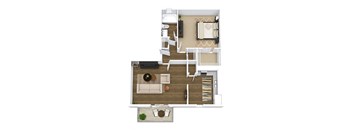 bedroom floor plan an in 2d