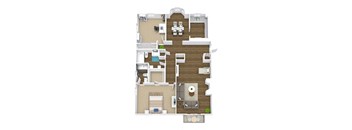 bedroom floor plan an in 3d