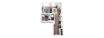 studio apartment floor plan