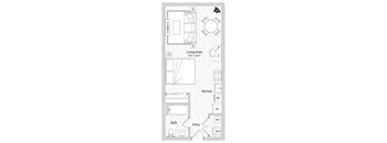 floor plan of a studio apartment