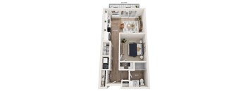 floor plan of a studio apartment