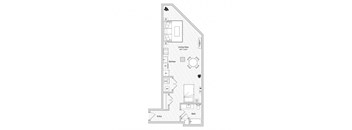 floor plan of a studio apartment