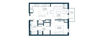 Forte on the Park Minneapolis A6 Floor Plan