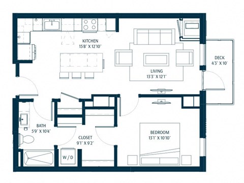 Forte on the Park Minneapolis A6 Floor Plan