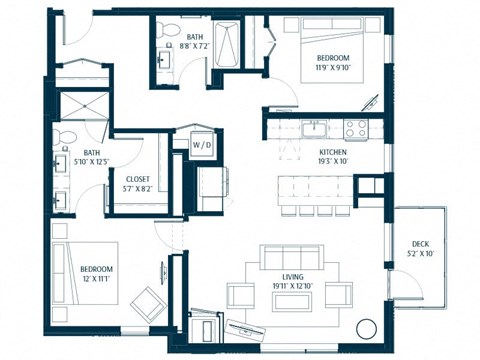 Forte on the Park Minneapolis C3 Floor Plan