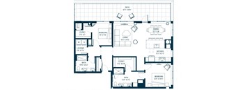 Forte on the Park Minneapolis CP8 Penthouse Floor Plan