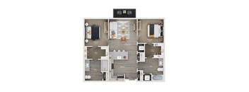 2 bed 2 bath apartment floor plan