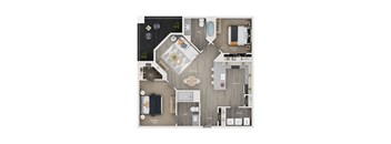 2 bed 2 bath apartment floor plan