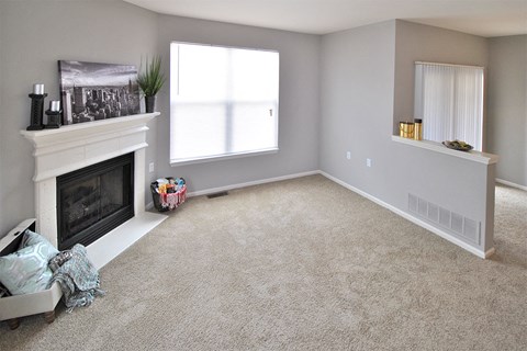 fairlane town center apartments living room with fireplace
