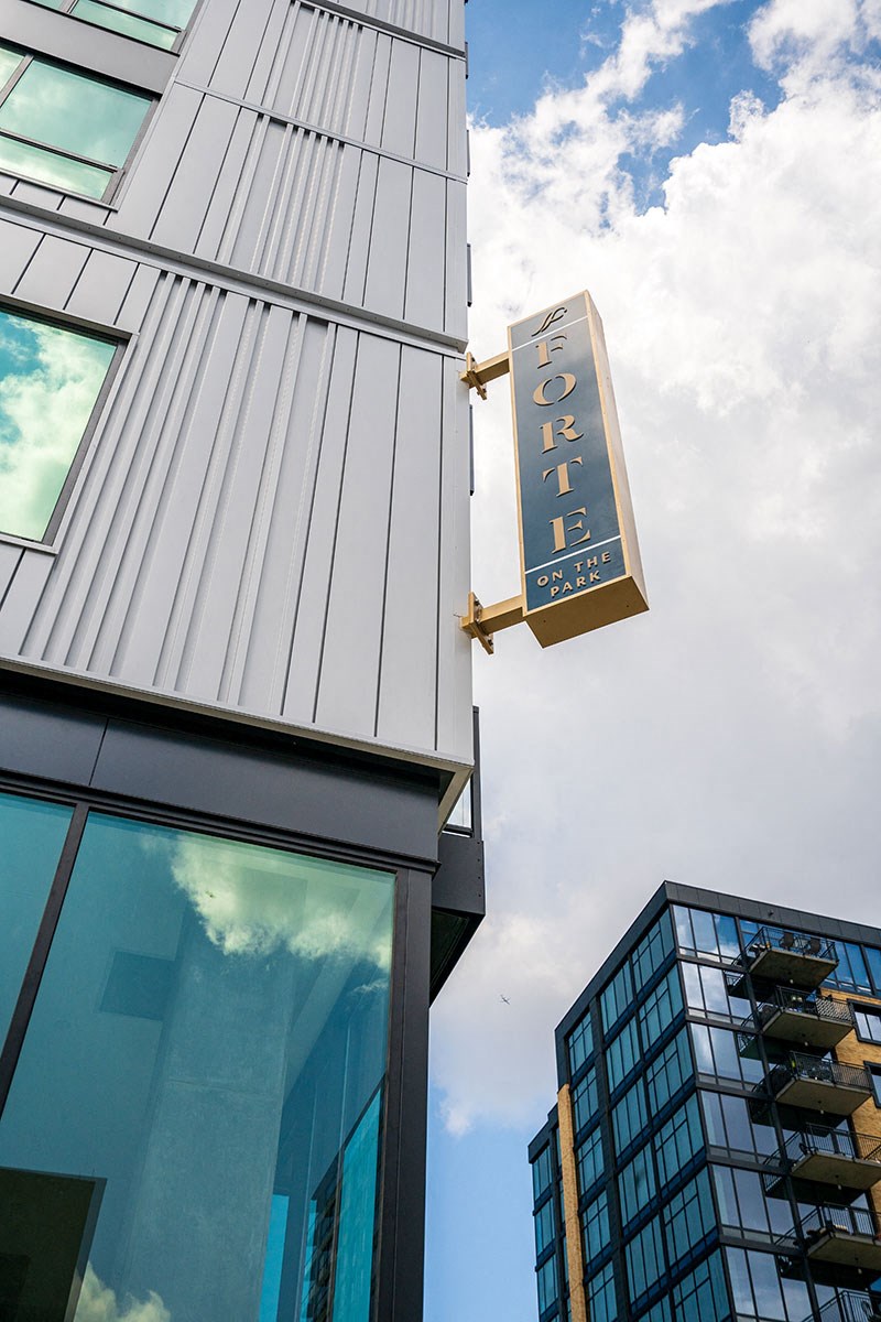 forte on the park apartments sign
