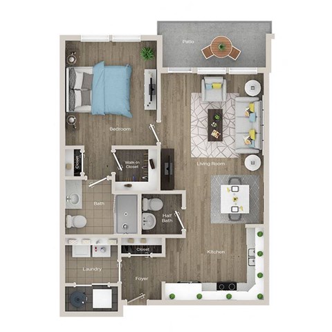 a floor plan of a home with a bedroom and a living room