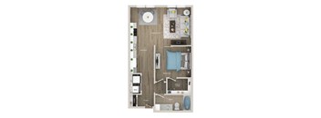 a floor plan of a bedroom apartment