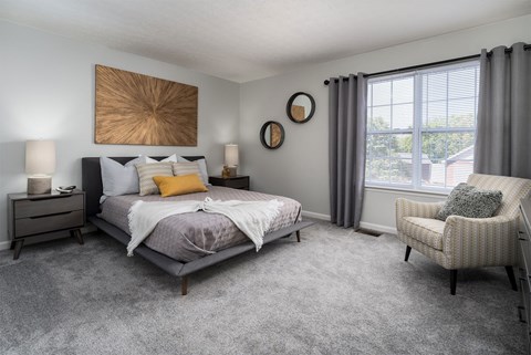 our apartments offer a spacious bedroom with a king sized bed