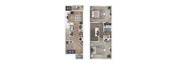 a 1 bedroom floor plan  the residences at