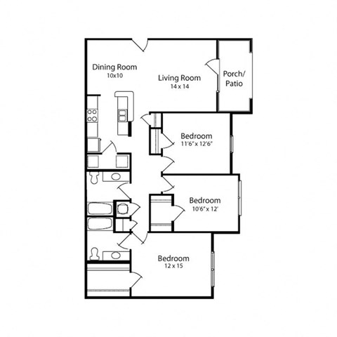 bedroom floor plan | the madison at ballston station