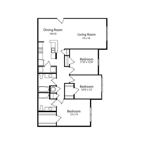 bedroom floor plan | the madison at ballston station