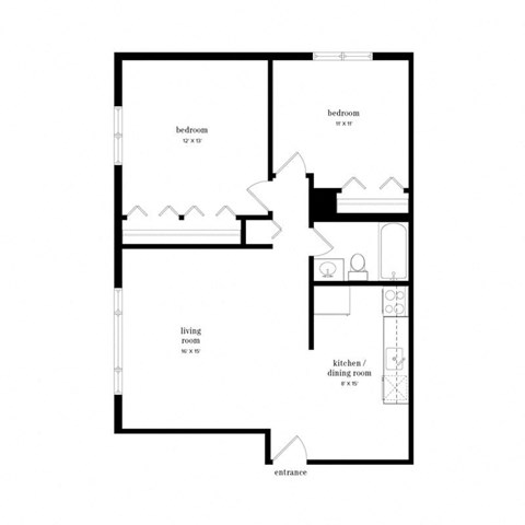 haven hoffman estates apartments illinois 2 bed 1 bath floor plan