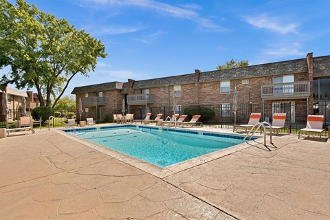 the swimming pool at our apartments