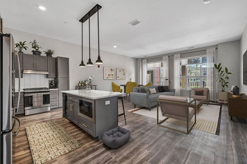 Albion Highland Park Spacious Kitchen and Living Room