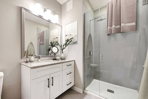 Albion Highland Park Apartment Bathroom