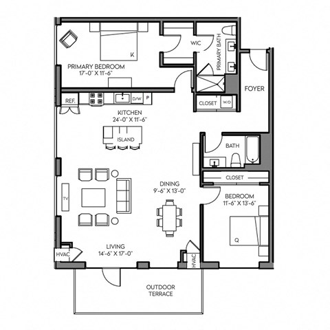 a floor plan of a bedroom floor plan