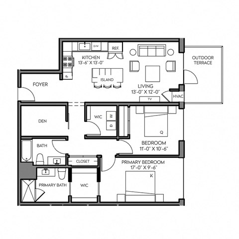 a floor plan of a modular home with bedrooms and baths
