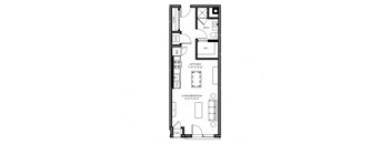 a floor plan of a small house with a loft
