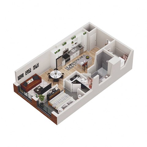 a floor plan of a home with a living room and a dining room