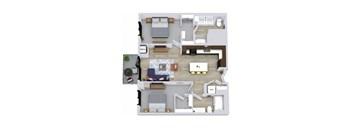 A floor plan of a house with labeled rooms.