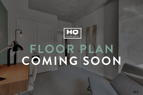 A room with a message about a floor plan coming soon.